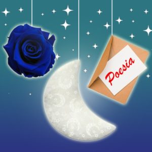 Rosa blu, luna selenite, e poesia